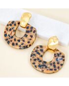 Pendientes marrones ELEONA STEEL