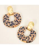 Pendientes marrones ELEONA STEEL
