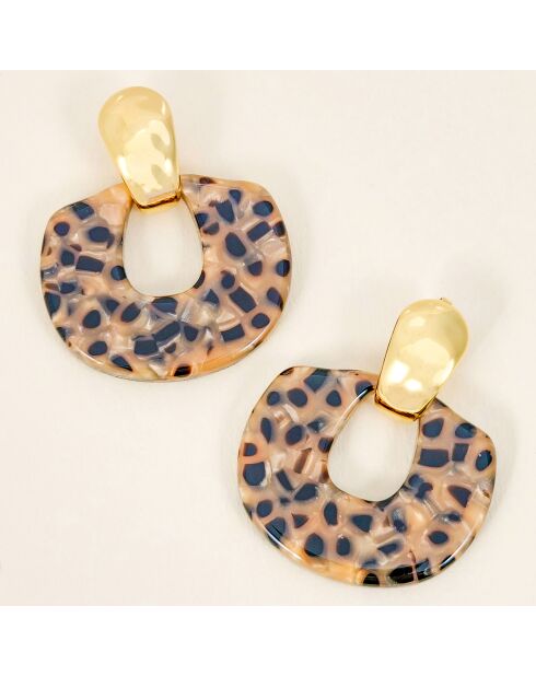 Pendientes marrones ELEONA STEEL