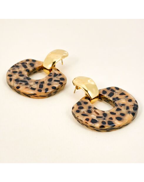Pendientes marrones ELEONA STEEL