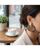 Pendientes marrones ELEONA STEEL