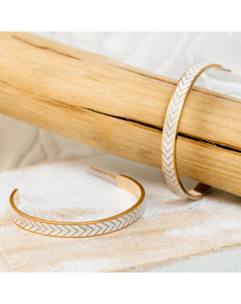 Pendientes LIAM blancos