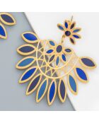 Pendientes VENISIA STEEL azul medianoche