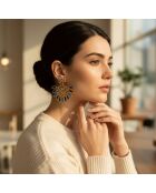 Pendientes VENISIA STEEL azul medianoche