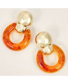 Orecchini DEAUVILLE STEEL marroni