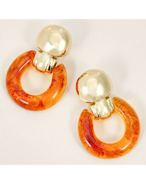 Pendientes marrones DEAUVILLE STEEL