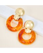 Orecchini DEAUVILLE STEEL marroni