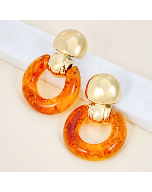 Pendientes marrones DEAUVILLE STEEL