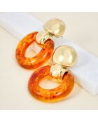 Orecchini DEAUVILLE STEEL marroni