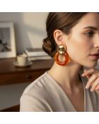 Orecchini DEAUVILLE STEEL marroni