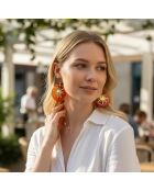 Orecchini SOL DE LA CHIQUITA STEEL marroni