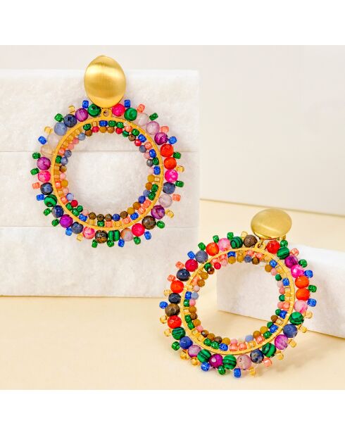 Boucles d'oreilles STONES RIVER VALLEY multicolores