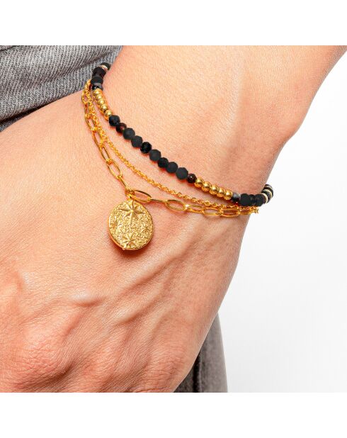 Bracelet GALAXIS CRYSTAL STEEL noir