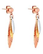 UMEO zilveren roségouden oorbellen