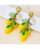 Boucles d'oreilles SICILO STEEL jaunes