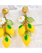 Boucles d'oreilles SICILO STEEL jaunes