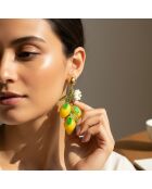 Boucles d'oreilles SICILO STEEL jaunes