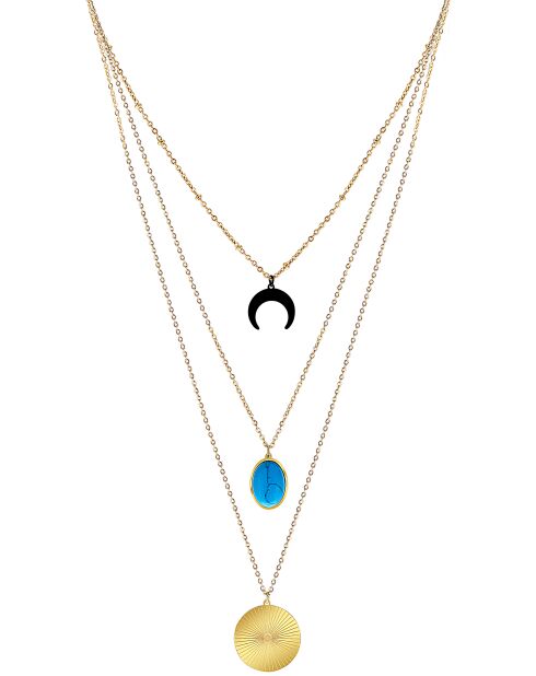 SOL Y MAR STEEL halsketting turkoois