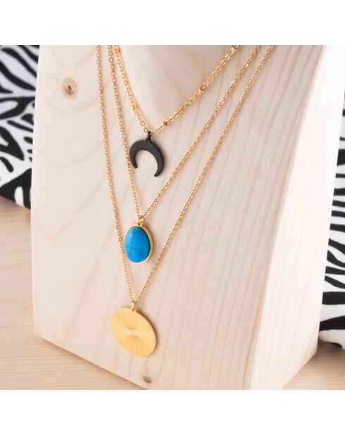 SOL Y MAR STEEL halsketting turkoois