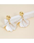 Pendientes blancos MORNING DEW STEEL