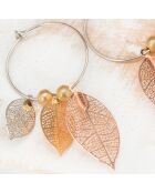 FOCHIA oorbellen in zilver/goud/roze