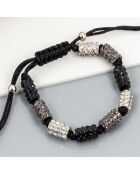 Bracelet CONEXION noir / gris / blanc