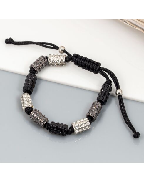 Bracelet CONEXION noir / gris / blanc