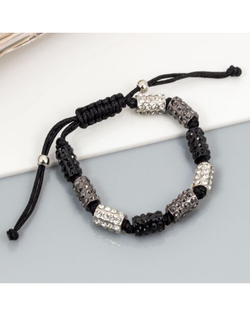 Bracelet CONEXION noir / gris / blanc