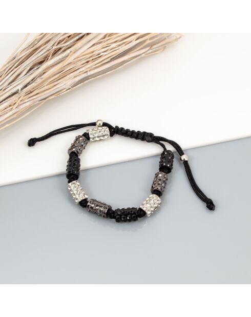 Bracelet CONEXION noir / gris / blanc