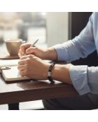 Bracelet CONEXION noir / gris / blanc