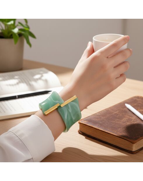 Bracelet PANTHERONE STEEL vert kaki