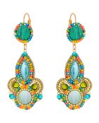 ITALINA smaragdgroene oorbellen