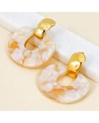 ELEONA STEEL witte oorbellen