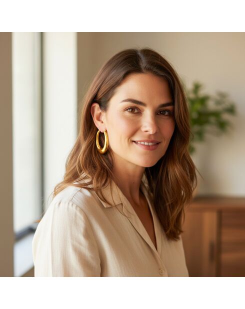 Pendientes EOBAL en oro