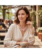 Collier STONIA STEEL beige