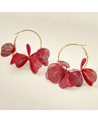 FLOWERING BOUQUET weinrote Ohrringe