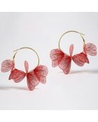 FLOWERING BOUQUET weinrote Ohrringe