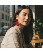 FLOWERING BOUQUET weinrote Ohrringe