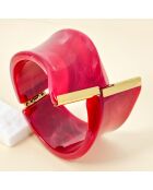 Burgundy PANTHERONE STEEL armband