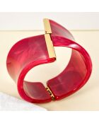 Burgundy PANTHERONE STEEL armband