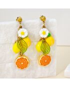 Boucles d'oreilles MENTONI STEEL jaunes