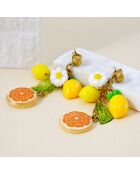 Boucles d'oreilles MENTONI STEEL jaunes