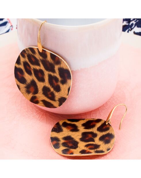 Pendientes PANTHER marrones