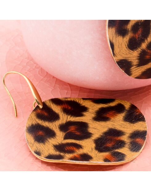 Pendientes PANTHER marrones