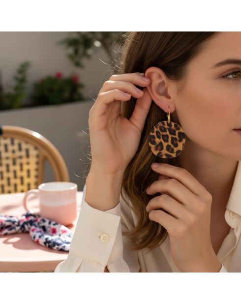 Pendientes PANTHER marrones