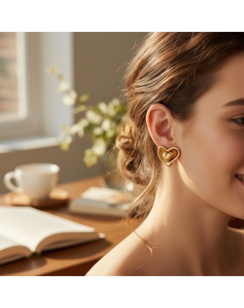 Boucles d'oreilles HEARTSO dorées