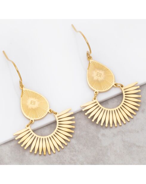 Boucles d'oreilles LOUXANE dorées