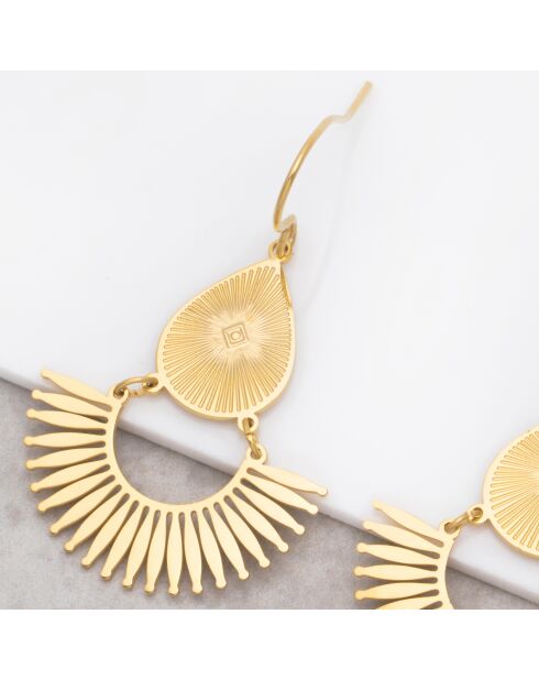 Boucles d'oreilles LOUXANE dorées
