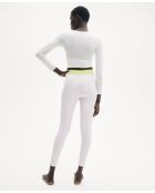 Irene elfenbeinfarbenes Wickeltop mit langen Ärmeln