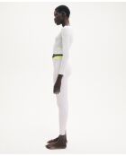 Irene elfenbeinfarbenes Wickeltop mit langen Ärmeln